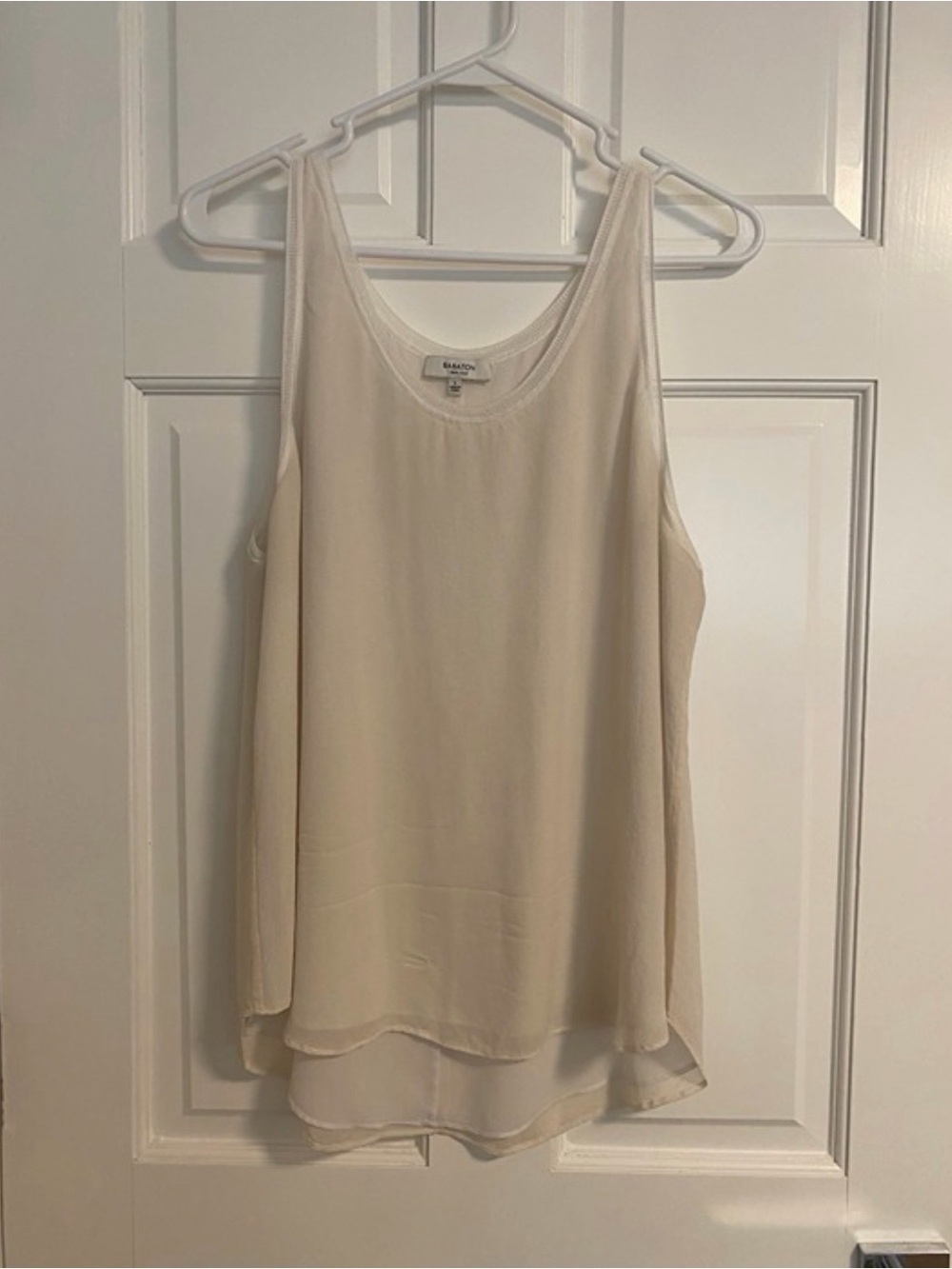 Babaton Ivory Layered Chiffon Camisole